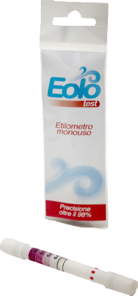ALCOL TEST ETILOMETRO A FIALA MONOUSO 1 pz.