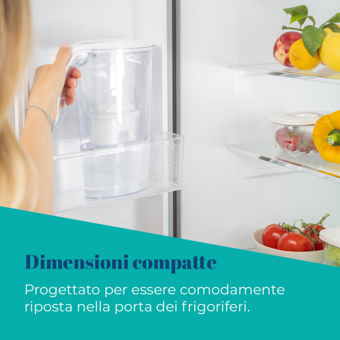 CARAFFA FILTRANTE LAICA COMPLETA DI FILTRO BI-FLUX