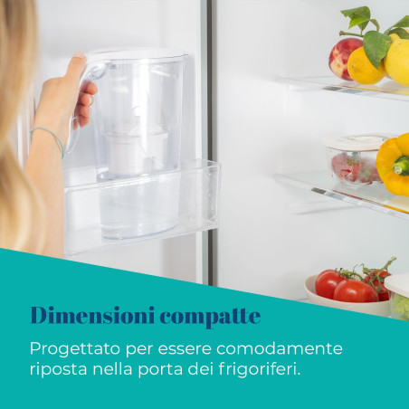 CARAFFA FILTRANTE LAICA COMPLETA DI FILTRO BI-FLUX